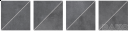 FORM dekor-set (4 szt.) 33x33 ciemnoszara DDP3B697 gadki-z reliefem mat [RAKO]