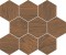 FINWOOD OCHRA MOSAIC HEXAGON 28x33,7 Br�zy i grafity WD565-003 [CERSANIT]