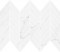 MARINEL WHITE CHEVRON MOSAIC GLOSSY 29,8x25,5 Biaa WD937-014 [CERSANIT]
