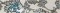 Listwa cienna Gris flower turkus 360 x 74 Mat + Poysk [DOMINO]