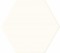 Pytki cienne Burano white hex 125 x 110 Mat [DOMINO]