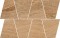 Rustic Light Brown Mosaic Trapeze br�zowy 19 x 30,6 matowa	struktura	OD498-079 [OPOCZNO]