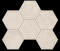 Sfumato hex Mozaika ścienna 289 x 221 mm / 10 mm Mat [TUBĄDZIN]