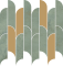 Tissue green Mozaika cienna 298x272 Mat + Poysk [TUBDZIN]