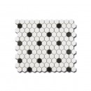 Mozaika Gresowa  ElCasa HEXAGON Black&White MAT 26x30