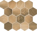 Uniwersalna Mozaika Prasowana Wood Natural Mix Heksagon Mat 22x25,5 [PARADY�]