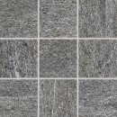QUARZIT p�ytka ceramiczna wysokospieczona 10x10 ciemnoszara DAR12738 mat , z reliefem [RAKO]