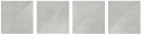 FORM dekor-set (4 szt.) 33x33 szara DDP3B696 gadki-z reliefem mat [RAKO]