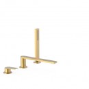 PROJECT TRES Bateria wannowa trzyotworowa 24-k z�oto matowe 21116103OM [TRES]