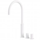 STUDY EXCLUSIVE Dwuuchwytowa bateria nablatowa biel matowa 06110502BM [TRES]