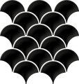 Black scale mosaic 30x31,5 [Ceramika BIANCA]