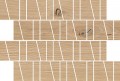 SANDWOOD BEIGE TRAPEZE MOSAIC MATT 20x29,9 Klasyczne beże Strukturalna, Matowa WD484-010 [CERSANIT]