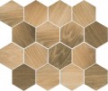 Uniwersalna Mozaika Prasowana Wood Natural Mix Heksagon Mat 22x25,5 [PARADY�]