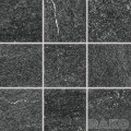QUARZIT p�ytka ceramiczna wysokospieczona 10x10 czarna DAR12739 mat , z reliefem [RAKO]