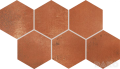 VIA pł.podłogowa-dekor 21x37 czerwono-brązowa DDVT8712 mat z reliefem [RAKO]