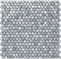 Drops metal silver hex Mozaika ścienna 302x300 Mat [TUBĄDZIN]