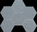 Lace graphite Mozaika ścienna 289 x 221 mm / 10 mm Mat [TUBĄDZIN]