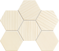 Horizon hex ivory Mozaika �cienna 289x221 Mat + Po�ysk [TUB�DZIN]